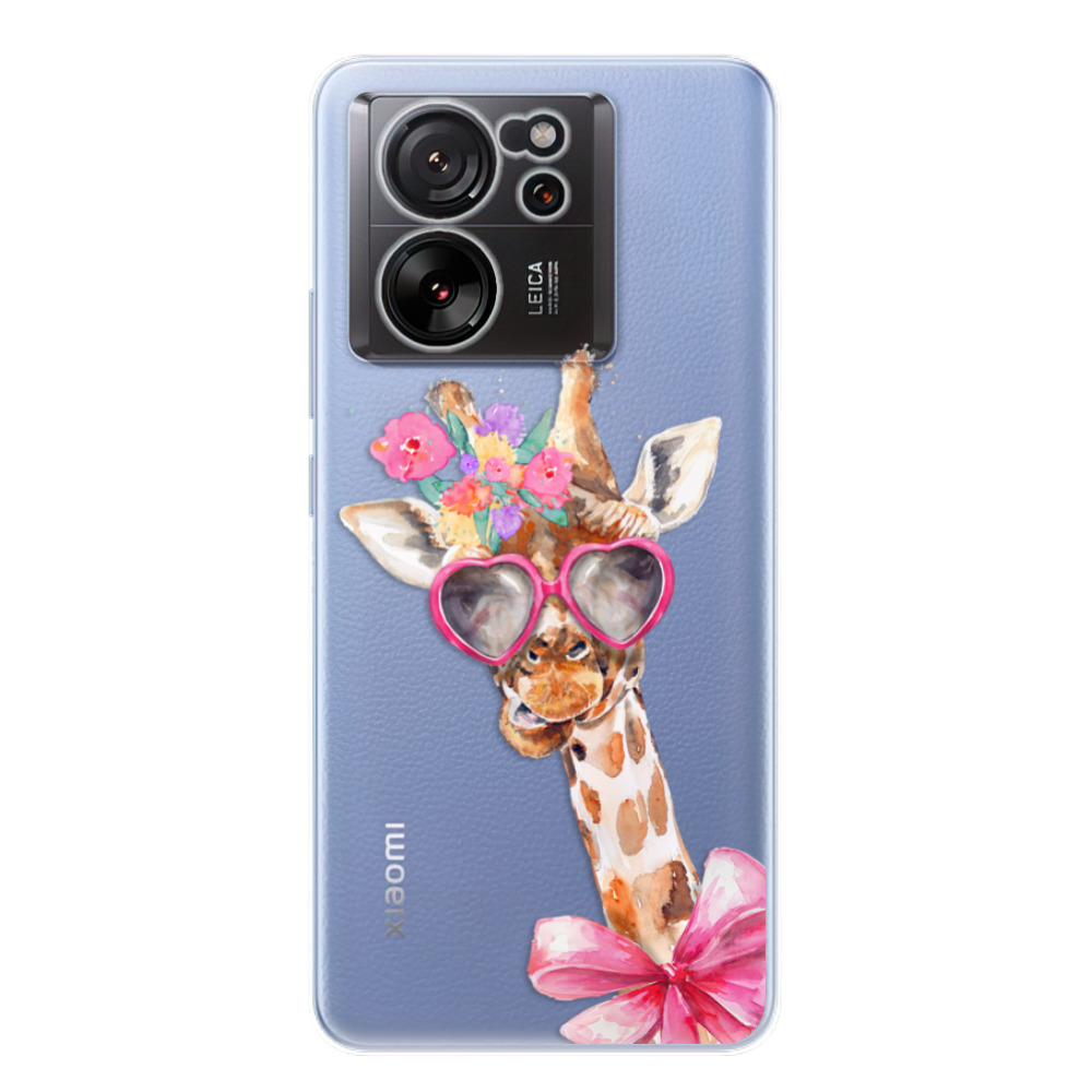 Silikonové odolné pouzdro iSaprio - Lady Giraffe - Xiaomi 13T / 13T Pro (Odolný silikonový kryt, obal, pouzdro iSaprio Lady Giraffe na mobilní telefon Xiaomi 13T / 13T Pro)