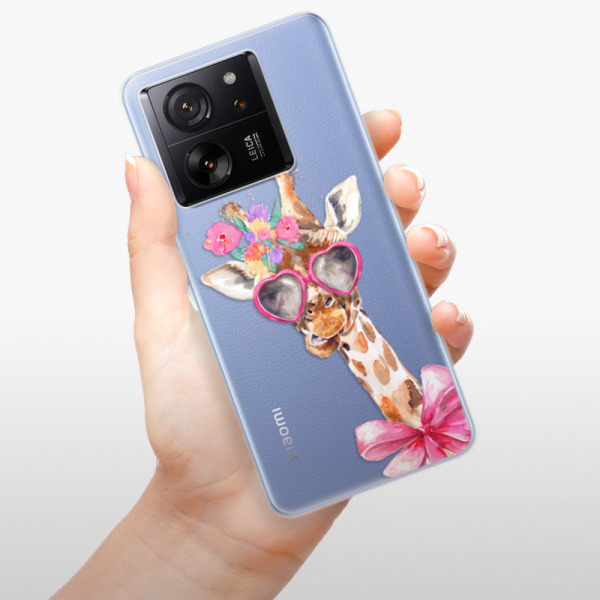 Silikonové pouzdro iSaprio - Xiaomi 13T / 13T Pro - Lady Giraffe