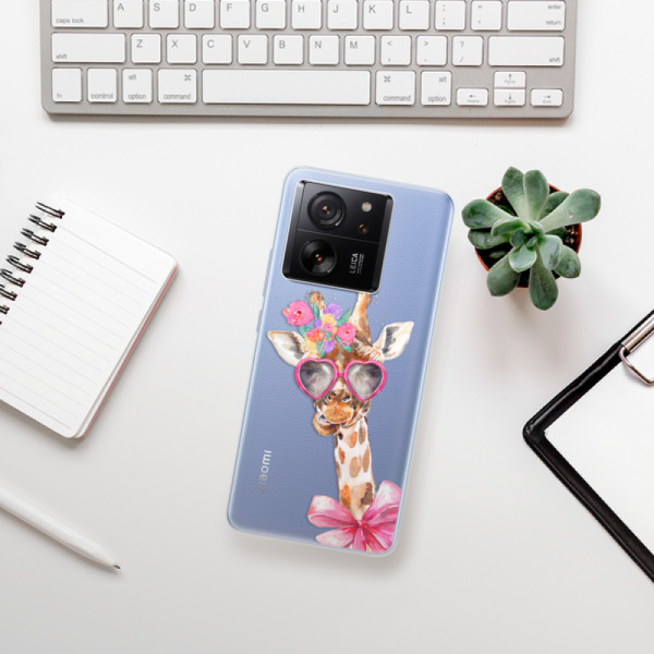 Silikonové pouzdro iSaprio - Xiaomi 13T / 13T Pro - Lady Giraffe