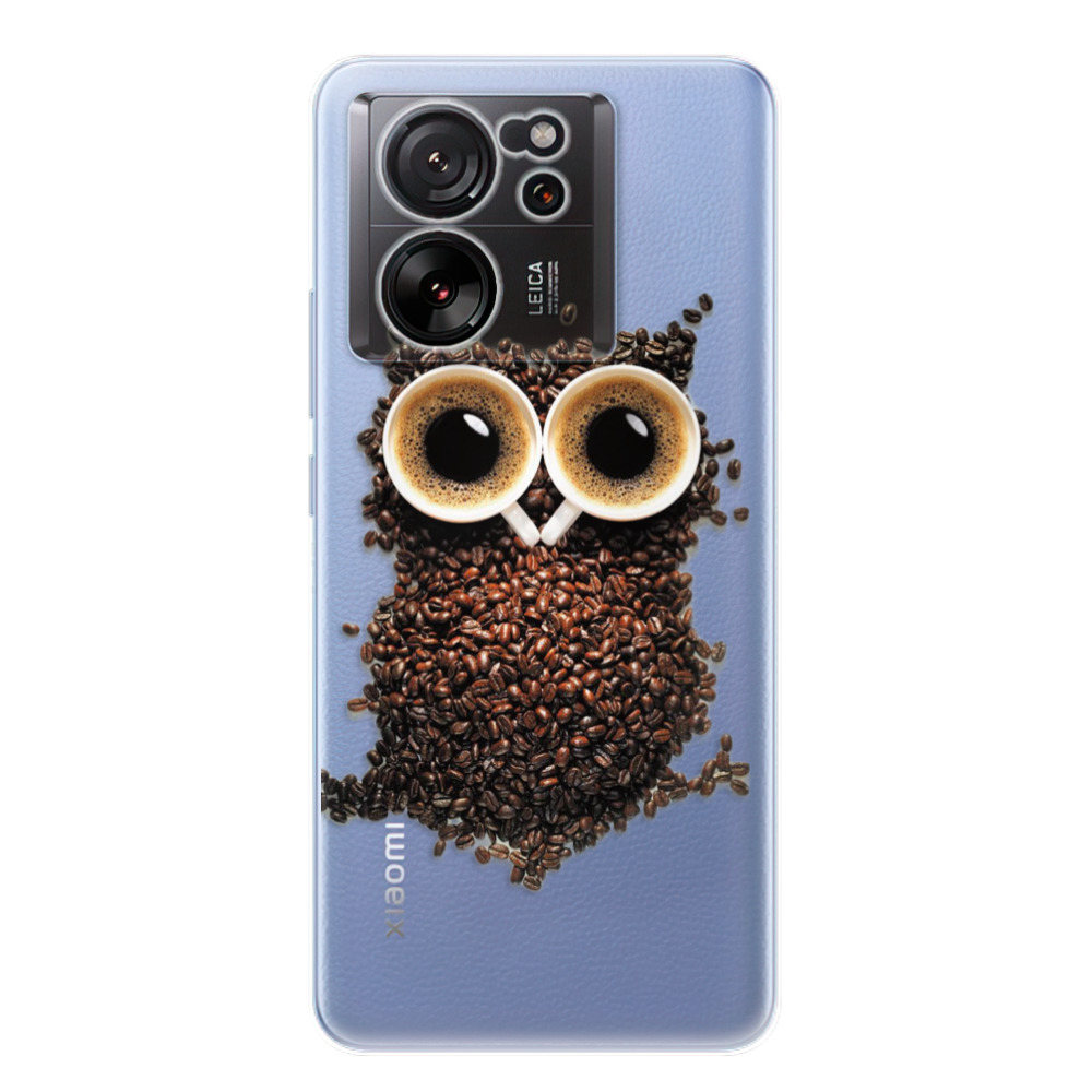 Silikonové odolné pouzdro iSaprio - Owl And Coffee - Xiaomi 13T / 13T Pro (Odolný silikonový kryt, obal, pouzdro iSaprio Owl And Coffee na mobilní telefon Xiaomi 13T / 13T Pro)