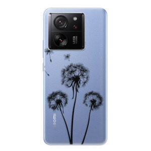Silikonové pouzdro iSaprio - Xiaomi 13T / 13T Pro - Three Dandelions black