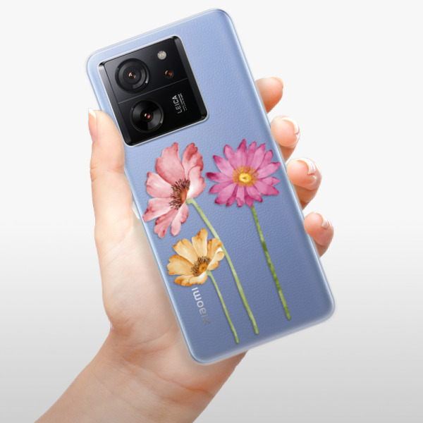 Silikonové pouzdro iSaprio - Xiaomi 13T / 13T Pro - Three Flowers