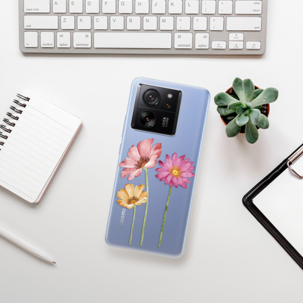 Silikonové pouzdro iSaprio - Xiaomi 13T / 13T Pro - Three Flowers