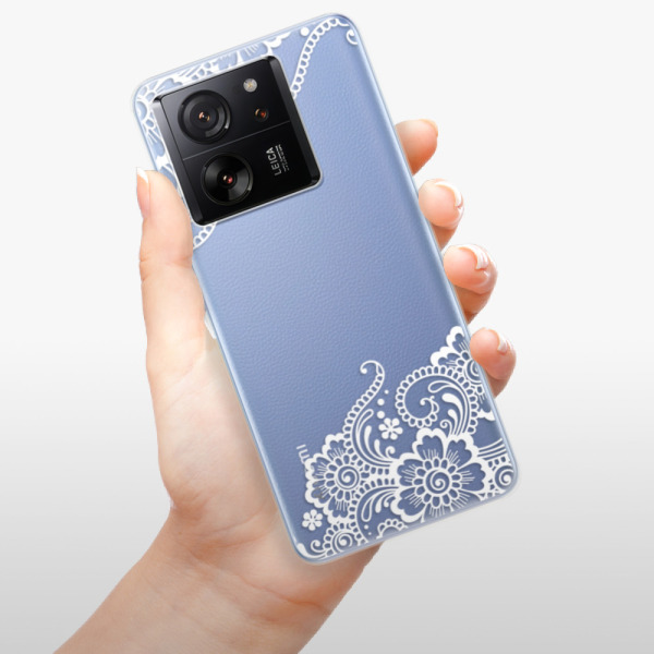 Silikonové pouzdro iSaprio - Xiaomi 13T / 13T Pro - White Lace 02