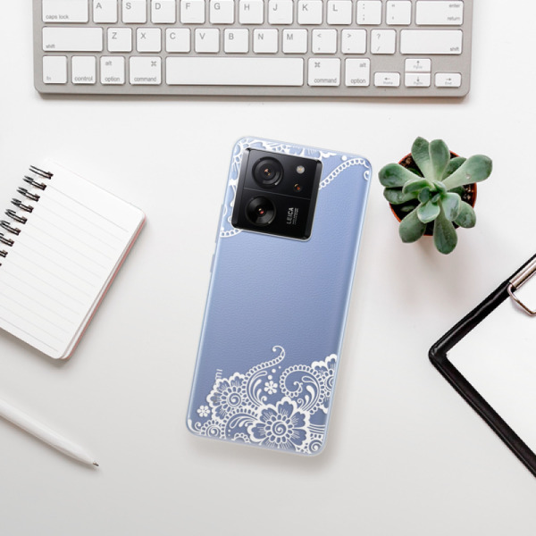 Silikonové pouzdro iSaprio - Xiaomi 13T / 13T Pro - White Lace 02