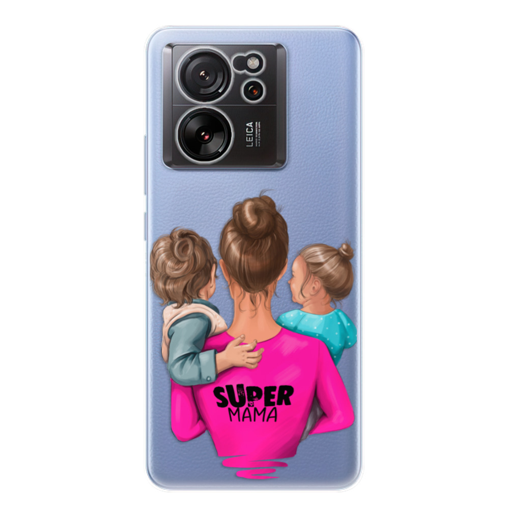 Odolné silikonové pouzdro iSaprio - Super Mama - Boy and Girl - Xiaomi 13T / 13T Pro
