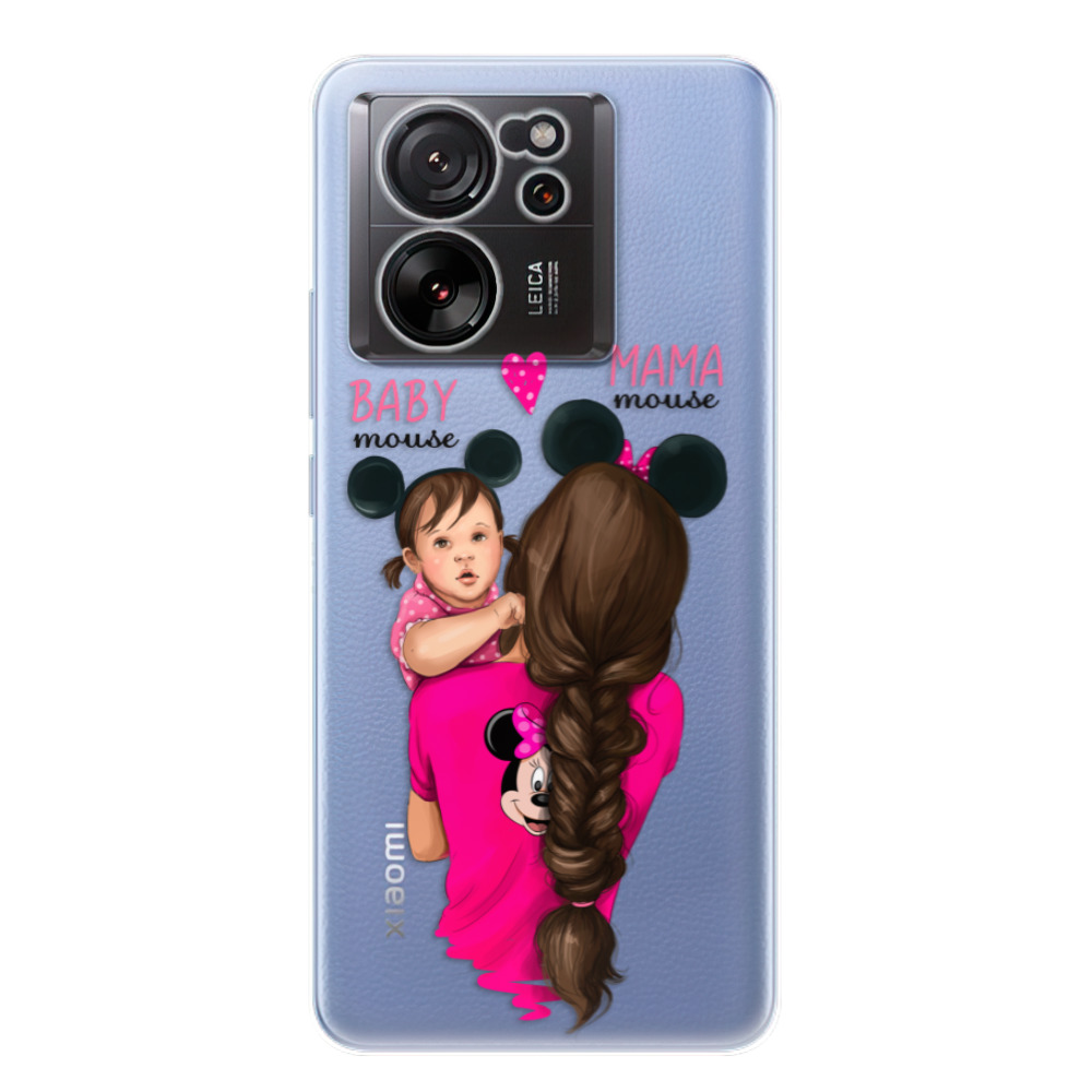 Odolné silikonové pouzdro iSaprio - Mama Mouse Brunette and Girl - Xiaomi 13T / 13T Pro