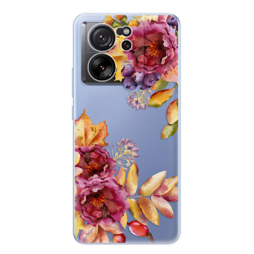 Silikonové odolné pouzdro iSaprio - Fall Flowers - Xiaomi 13T / 13T Pro (Odolný silikonový kryt, obal, pouzdro iSaprio Fall Flowers na mobilní telefon Xiaomi 13T / 13T Pro)