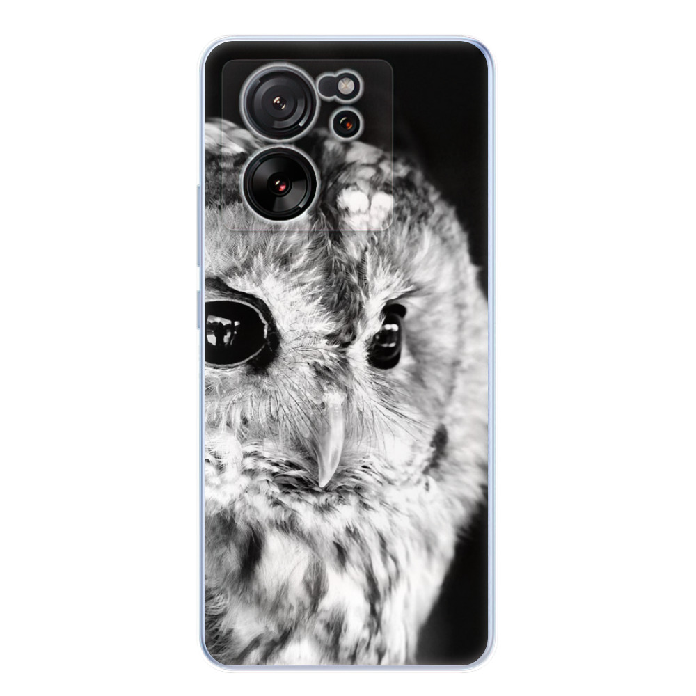 Silikonové odolné pouzdro iSaprio - BW Owl - Xiaomi 13T / 13T Pro (Odolný silikonový kryt, obal, pouzdro iSaprio BW Owl na mobilní telefon Xiaomi 13T / 13T Pro)