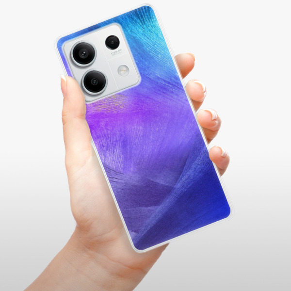 Silikonové pouzdro iSaprio - Xiaomi Redmi Note 13 5G - Purple Feathers