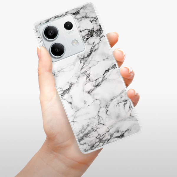 Silikonové pouzdro iSaprio - Xiaomi Redmi Note 13 5G - White Marble 01