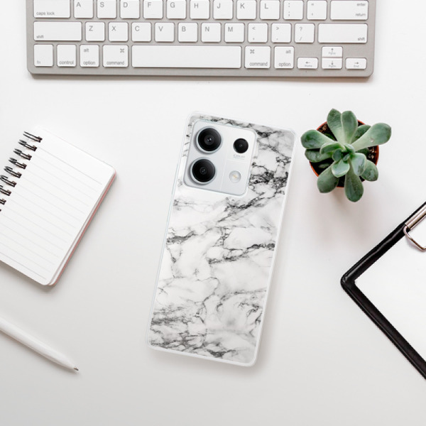 Silikonové pouzdro iSaprio - Xiaomi Redmi Note 13 5G - White Marble 01