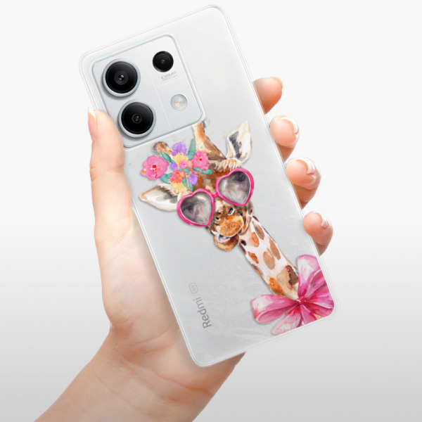 Silikonové pouzdro iSaprio - Xiaomi Redmi Note 13 5G - Lady Giraffe