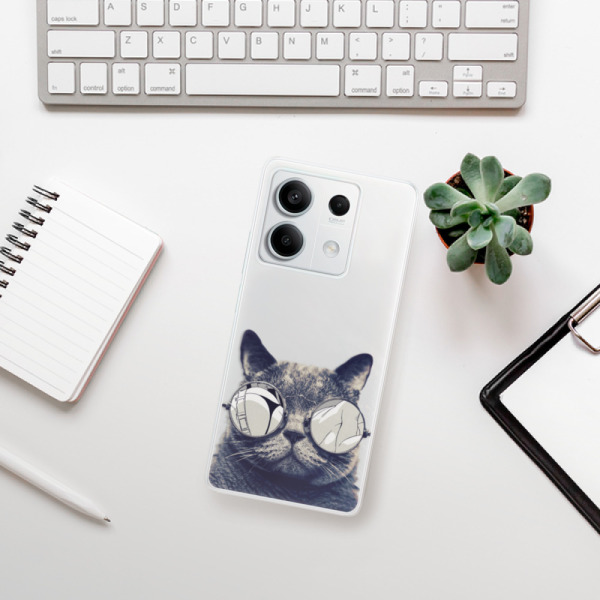 Silikonové pouzdro iSaprio - Xiaomi Redmi Note 13 5G - Crazy Cat 01