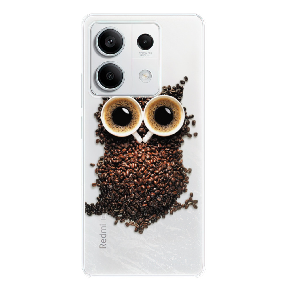 Silikonové odolné pouzdro iSaprio - Owl And Coffee - Xiaomi Redmi Note 13 5G (Odolný silikonový kryt, obal, pouzdro iSaprio Owl And Coffee na mobilní telefon Xiaomi Redmi Note 13 5G)