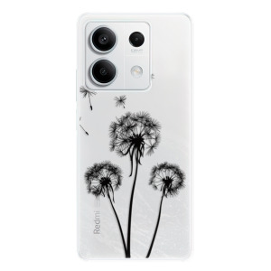 Silikonové pouzdro iSaprio - Xiaomi Redmi Note 13 5G - Three Dandelions black