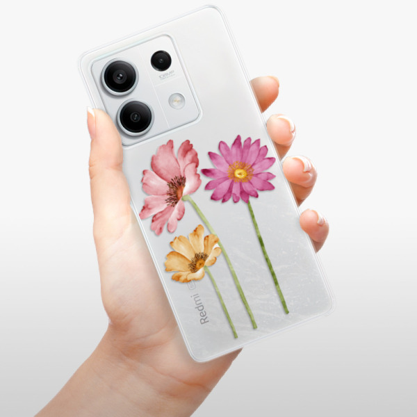 Silikonové pouzdro iSaprio - Xiaomi Redmi Note 13 5G - Three Flowers