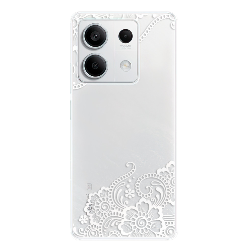 Silikonové odolné pouzdro iSaprio - White Lace 02 - Xiaomi Redmi Note 13 5G (Odolný silikonový kryt, obal, pouzdro iSaprio White Lace 02 na mobilní telefon Xiaomi Redmi Note 13 5G)