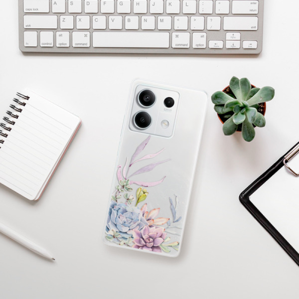 Silikonové pouzdro iSaprio - Xiaomi Redmi Note 13 5G - Succulent 01