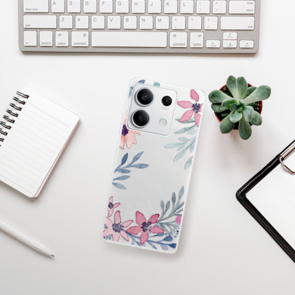 Silikonové pouzdro iSaprio - Xiaomi Redmi Note 13 5G - Leaves and Flowers