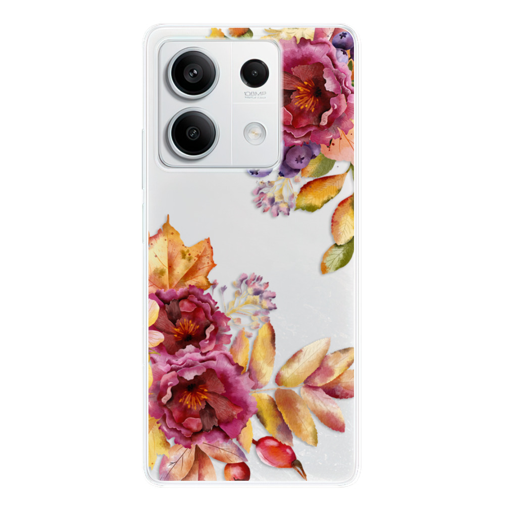 Silikonové odolné pouzdro iSaprio - Fall Flowers - Xiaomi Redmi Note 13 5G (Odolný silikonový kryt, obal, pouzdro iSaprio Fall Flowers na mobilní telefon Xiaomi Redmi Note 13 5G)