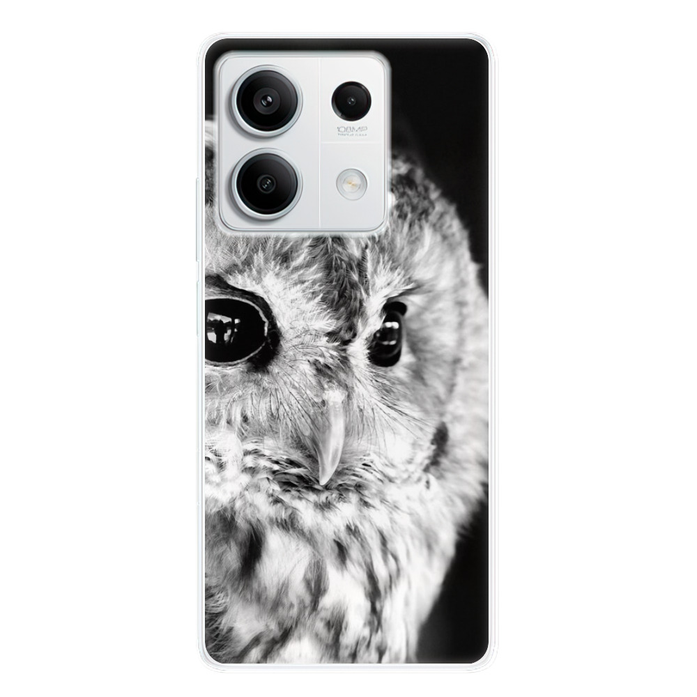 Silikonové odolné pouzdro iSaprio - BW Owl - Xiaomi Redmi Note 13 5G (Odolný silikonový kryt, obal, pouzdro iSaprio BW Owl na mobilní telefon Xiaomi Redmi Note 13 5G)