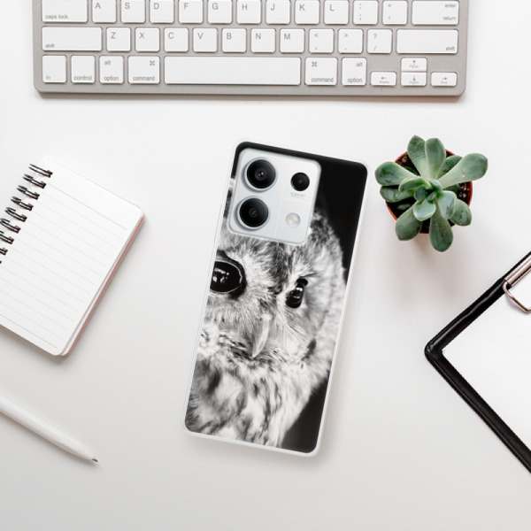 Silikonové pouzdro iSaprio - Xiaomi Redmi Note 13 5G - BW Owl
