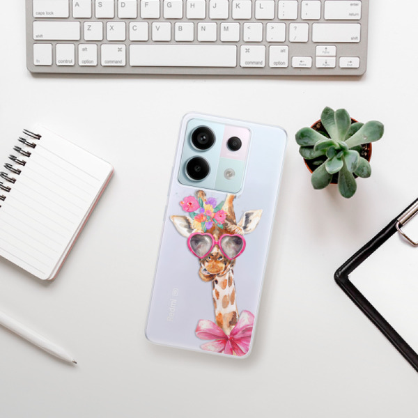 Silikonové pouzdro iSaprio - Xiaomi Redmi Note 13 Pro 5G / Poco X6 5G - Lady Giraffe