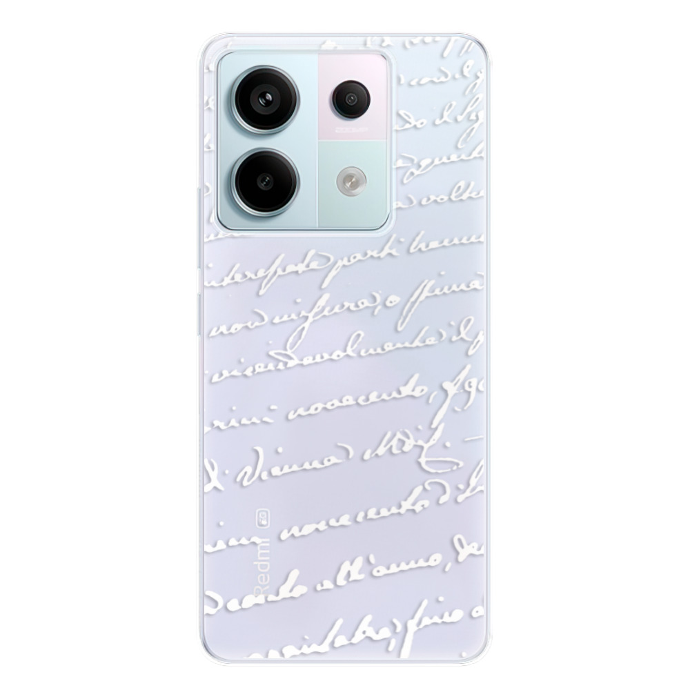 Odolné silikonové pouzdro iSaprio - Handwriting 01 - white - Xiaomi Redmi Note 13 Pro 5G / Poco X6 5G