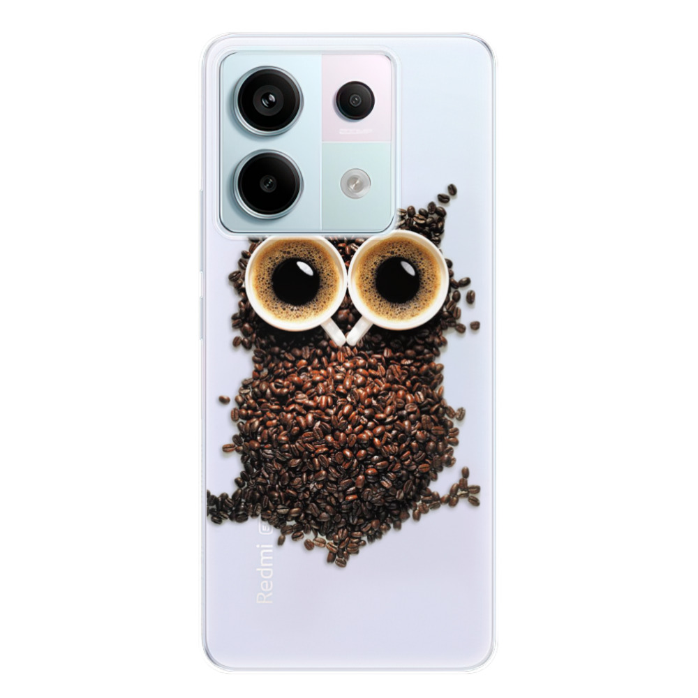 Silikonové odolné pouzdro iSaprio - Owl And Coffee - Xiaomi Redmi Note 13 Pro 5G / Poco X6 5G (Odolný silikonový kryt, obal, pouzdro iSaprio Owl And Coffee na mobilní telefon Xiaomi Redmi Note 13 Pro 5G / Poco X6 5G)
