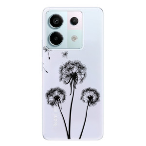 Silikonové pouzdro iSaprio - Xiaomi Redmi Note 13 Pro 5G / Poco X6 5G - Three Dandelions black