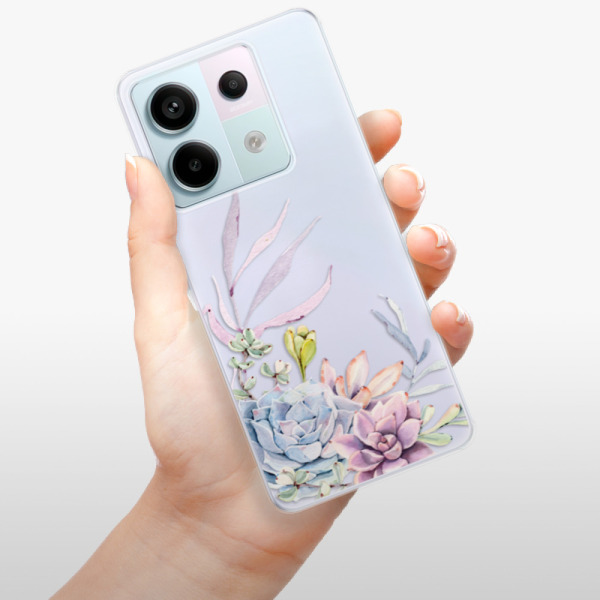 Silikonové pouzdro iSaprio - Xiaomi Redmi Note 13 Pro 5G / Poco X6 5G - Succulent 01
