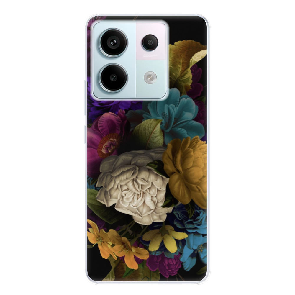 Silikonové odolné pouzdro iSaprio - Dark Flowers - Xiaomi Redmi Note 13 Pro 5G / Poco X6 5G (Odolný silikonový kryt, obal, pouzdro iSaprio Dark Flowers na mobilní telefon Xiaomi Redmi Note 13 Pro 5G / Poco X6 5G)