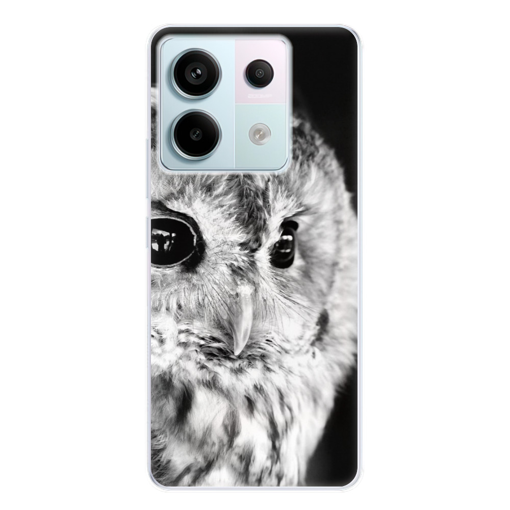 Silikonové odolné pouzdro iSaprio - BW Owl - Xiaomi Redmi Note 13 Pro 5G / Poco X6 5G (Odolný silikonový kryt, obal, pouzdro iSaprio BW Owl na mobilní telefon Xiaomi Redmi Note 13 Pro 5G / Poco X6 5G)