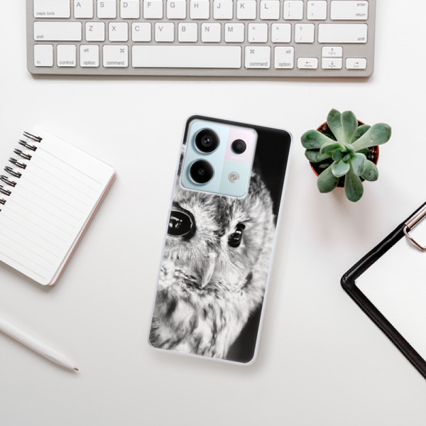 Silikonové pouzdro iSaprio - Xiaomi Redmi Note 13 Pro 5G / Poco X6 5G - BW Owl