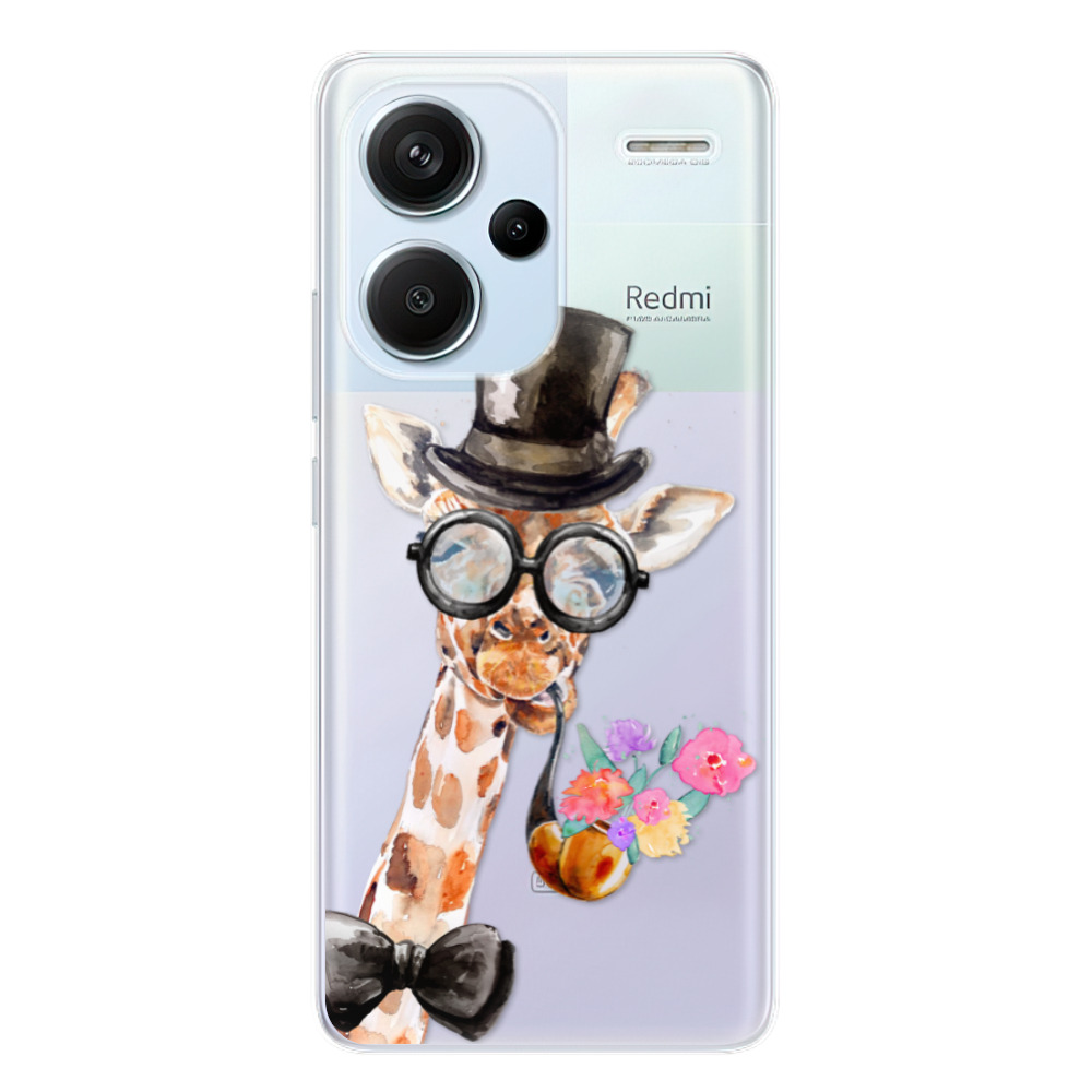 Odolné silikonové pouzdro iSaprio - Sir Giraffe - Xiaomi Redmi Note 13 Pro+ 5G