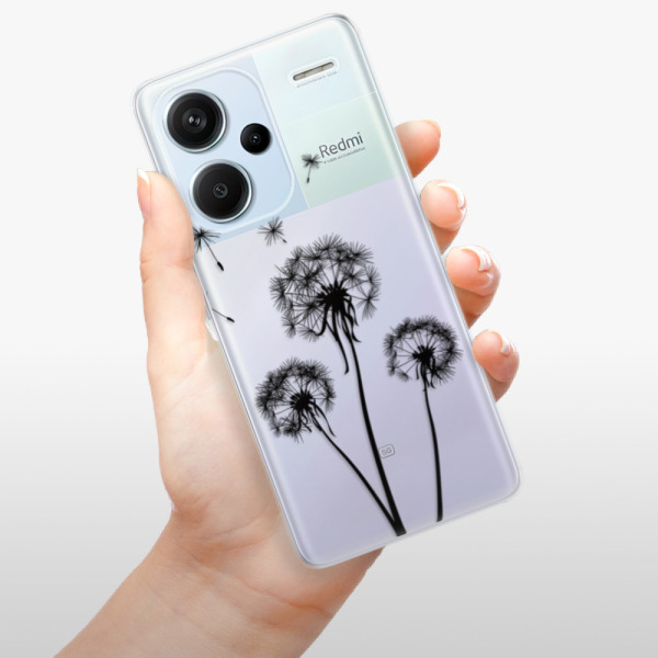 Silikonové pouzdro iSaprio - Xiaomi Redmi Note 13 Pro Plus 5G - Three Dandelions black