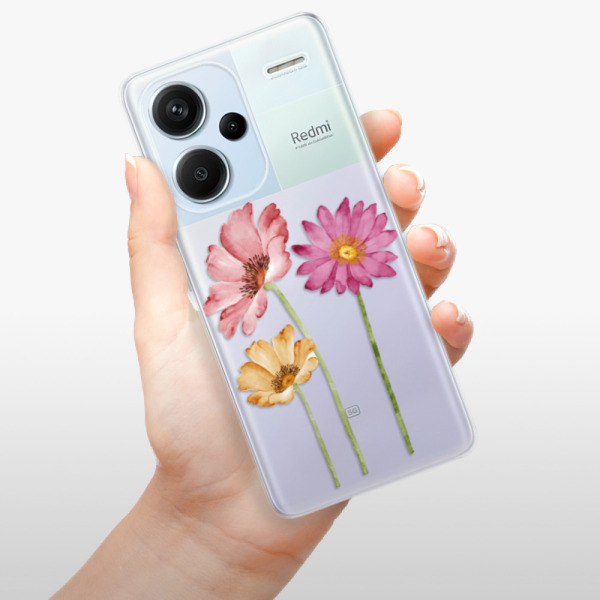 Silikonové pouzdro iSaprio - Xiaomi Redmi Note 13 Pro Plus 5G - Three Flowers