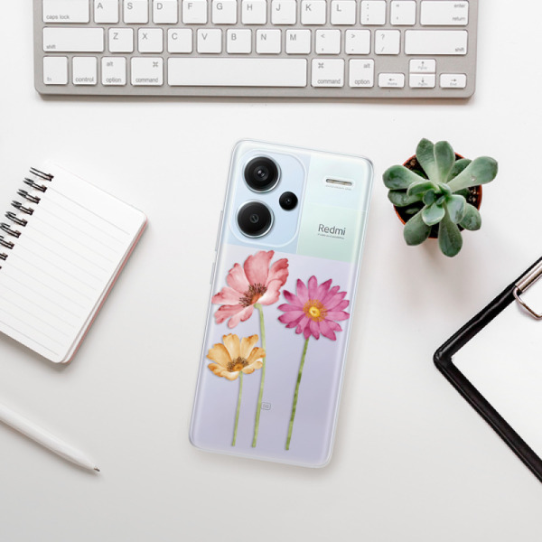 Silikonové pouzdro iSaprio - Xiaomi Redmi Note 13 Pro Plus 5G - Three Flowers
