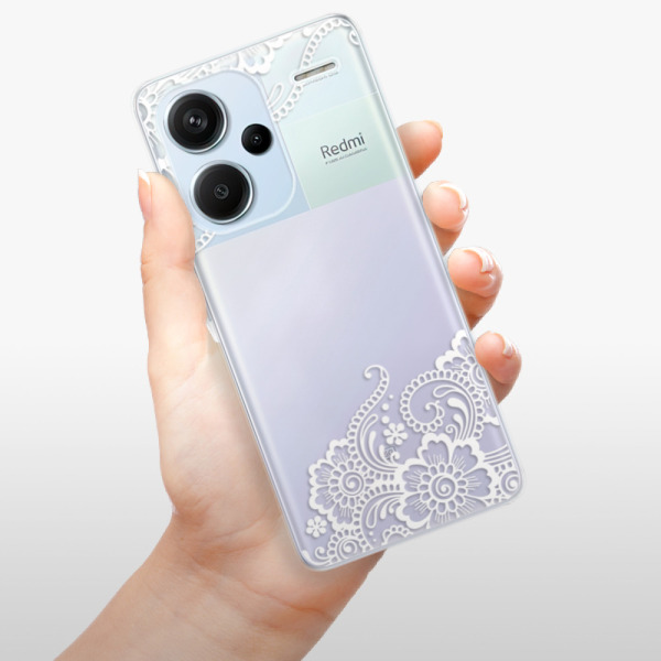 Silikonové pouzdro iSaprio - Xiaomi Redmi Note 13 Pro Plus 5G - White Lace 02