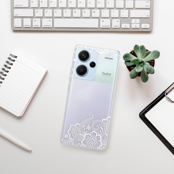 Silikonové pouzdro iSaprio - Xiaomi Redmi Note 13 Pro Plus 5G - White Lace 02