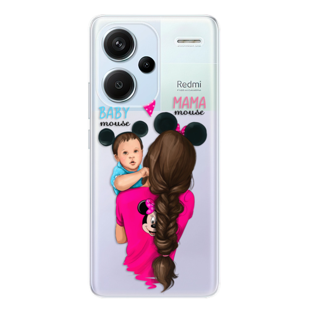 Odolné silikonové pouzdro iSaprio - Mama Mouse Brunette and Boy - Xiaomi Redmi Note 13 Pro+ 5G