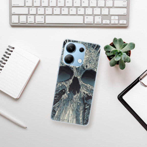 Silikonové pouzdro iSaprio - Xiaomi Redmi Note 13 4G - Abstract Skull
