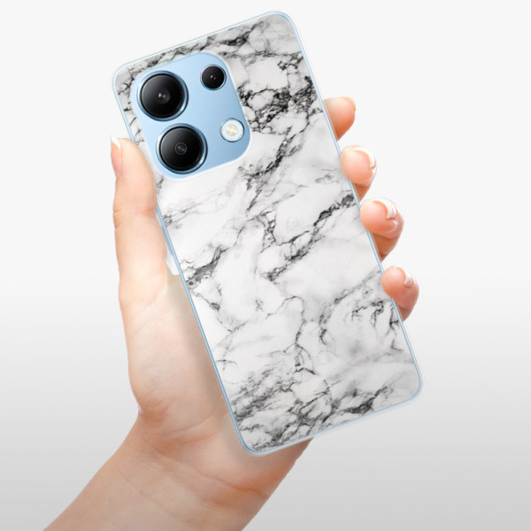 Silikonové pouzdro iSaprio - Xiaomi Redmi Note 13 4G - White Marble 01