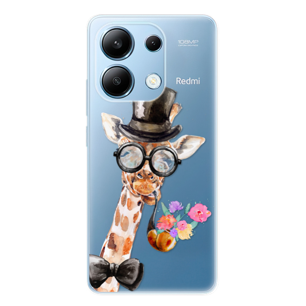 Odolné silikonové pouzdro iSaprio - Sir Giraffe - Xiaomi Redmi Note 13