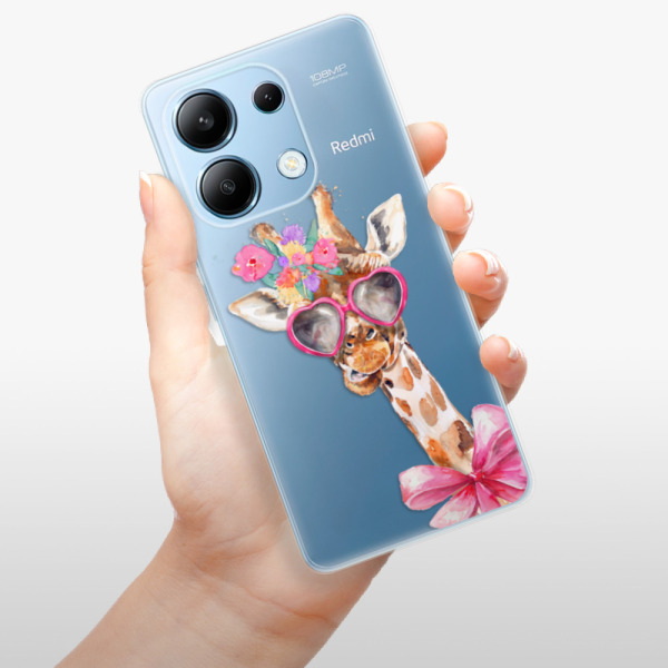 Silikonové pouzdro iSaprio - Xiaomi Redmi Note 13 4G - Lady Giraffe