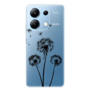 Silikonové pouzdro iSaprio - Xiaomi Redmi Note 13 4G - Three Dandelions black
