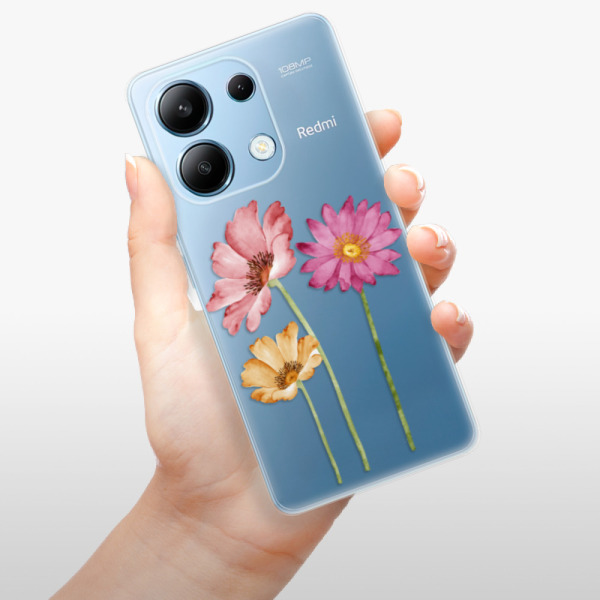 Silikonové pouzdro iSaprio - Xiaomi Redmi Note 13 4G - Three Flowers