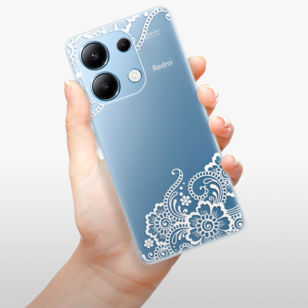 Silikonové pouzdro iSaprio - Xiaomi Redmi Note 13 4G - White Lace 02