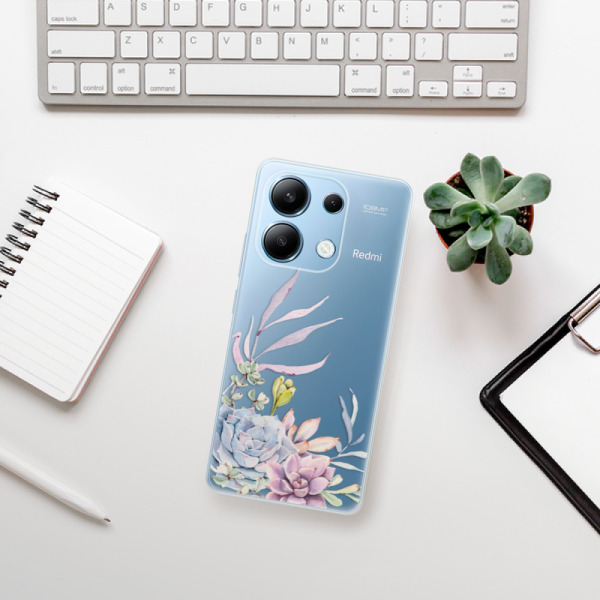 Silikonové pouzdro iSaprio - Xiaomi Redmi Note 13 4G - Succulent 01